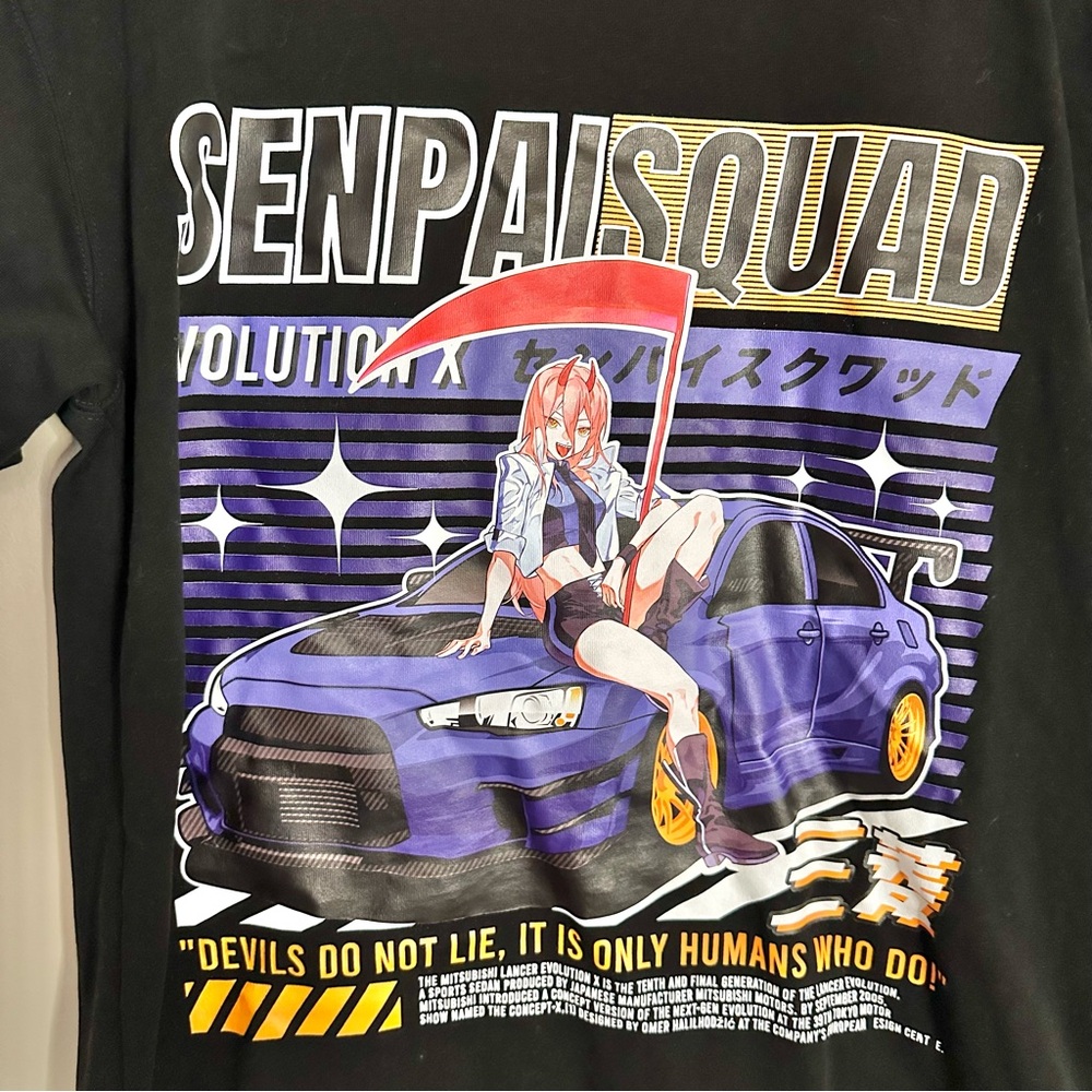 Senpai Squad Chainsaw Man Power Evo X Shirt Adult Small